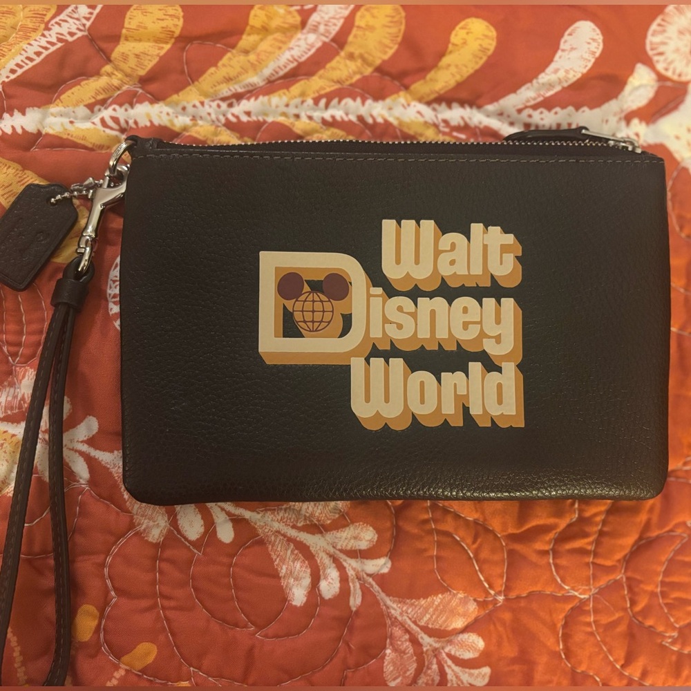 Walt Disney World Black Coach Wristlet